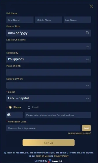 paldoplus register interface for new users joining the online casino